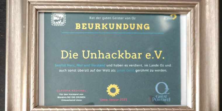 Die Ehrenurkunde