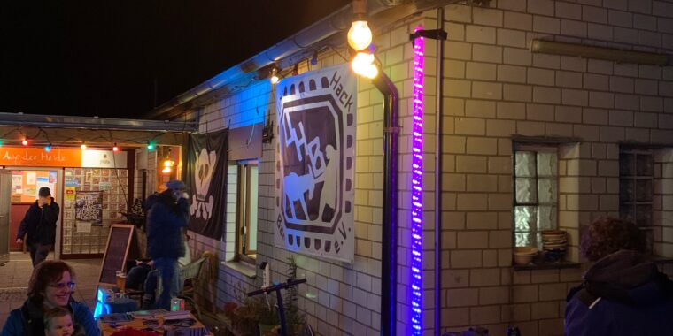 bunte lichter in der heidekneipe